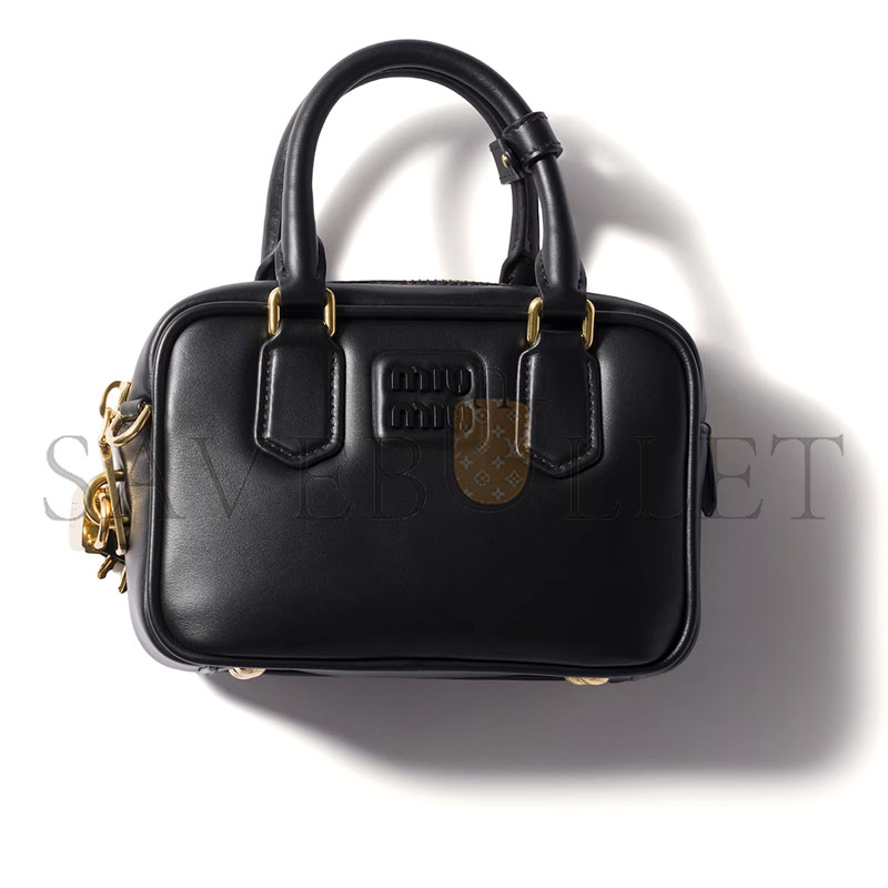 MIU MIU ARCADIE LEATHER HANDBAG 5BB123 (19*13*6cm)